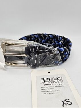 USG Women's Belt - Casual Stretch Belt Navy/Grey/Blue